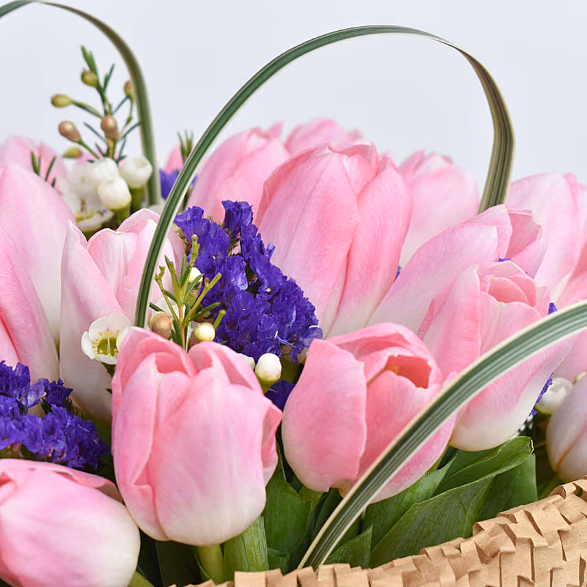Thirty Pink Tulips Bouquet