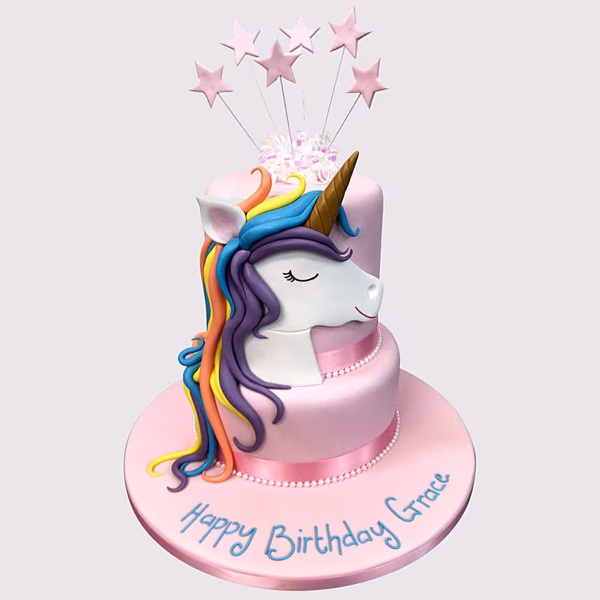 Starry Unicorn Butterscotch Cake