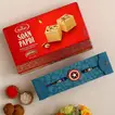 Exclusive Captain America Rakhi Gift Set for Kids with Haldiram's 250g Soan Papdi