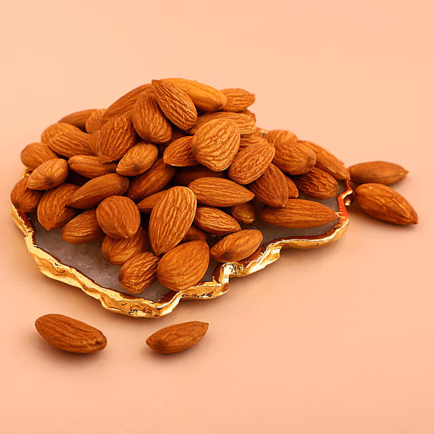 Sneh Peach Rakhi Set & Almonds