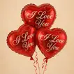 Romantic Heart-Shaped 'I Love You' Foil Balloons