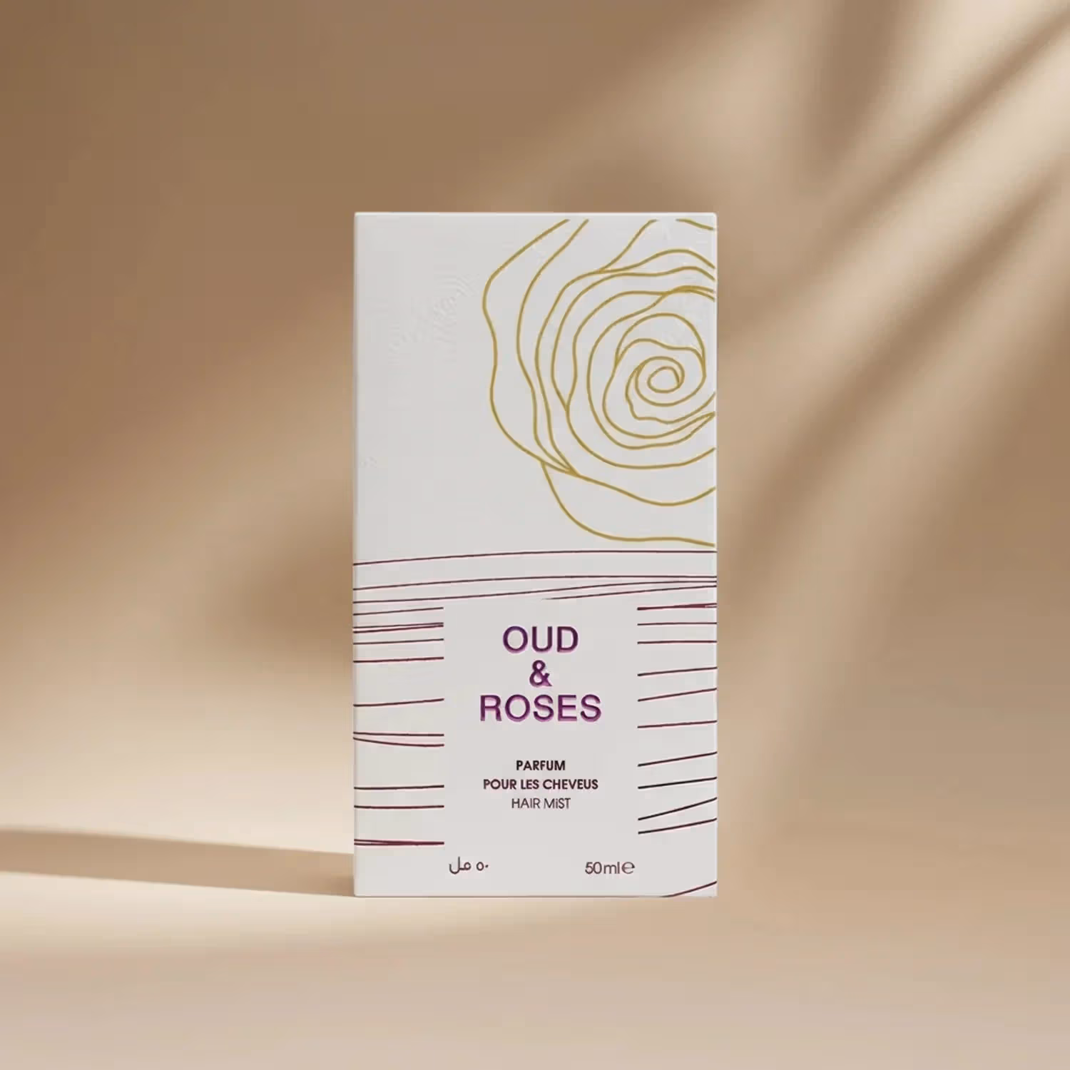 عطر الشعر عود وورود للجنسين - رائحة فاخرة 50 مل