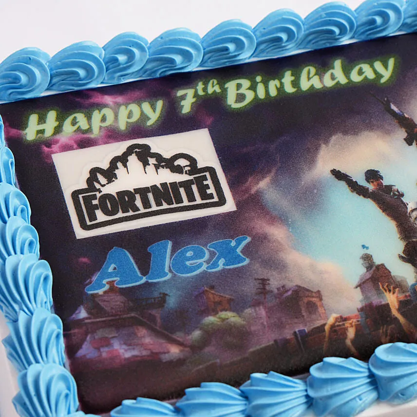 Fortnite Birthday Chocolate Photo Cake