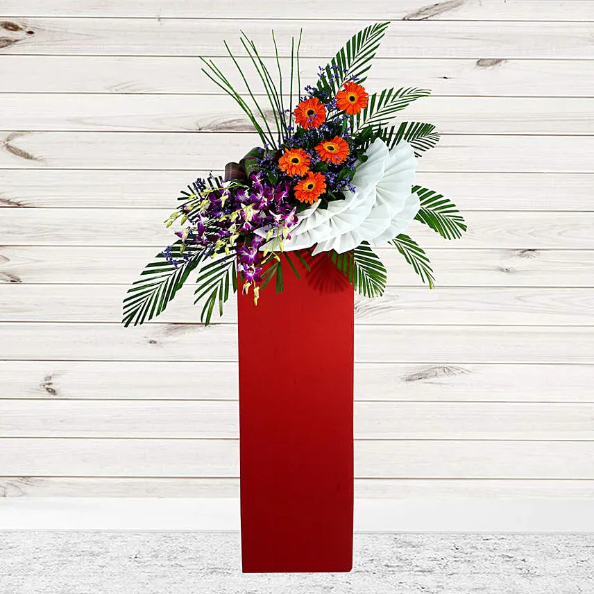 Mesmerising Mixed Flowers Cardboard Stand