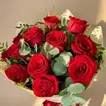 Promise of Love: Elegant 12 Red Roses - Bouquet