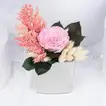 Timeless Pink Radiance | Luxurious Forever Rose in Silver Vase