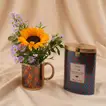 Sunflower Flower Mug n Venchi Hot Chocolate