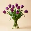 Exquisite Purple Tulip Bouquet - 10 Loose Stems