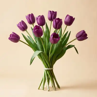 Exquisite Purple Tulip Bouquet - 10 Loose Stems