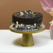 Romantic Blushing Roses Bouquet with Decadent Chocolate Hazelnut Cake