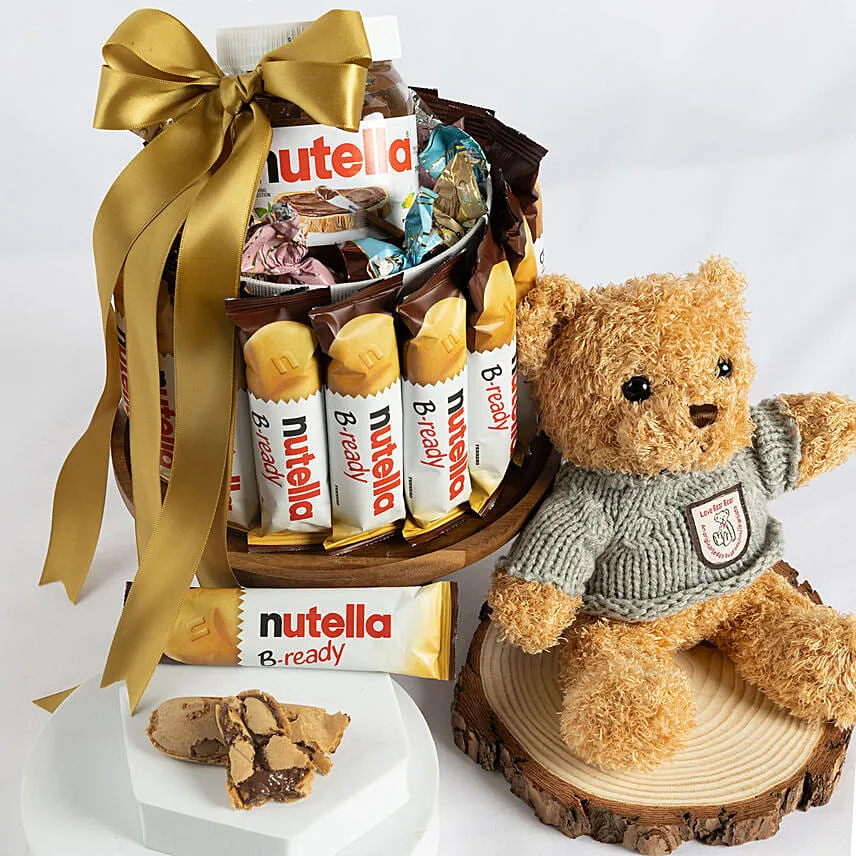 Nutella Joy Arrangement with Teddy