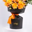 Sunset Splendor: Elegant Pink Rose and Gerbera Bouquet - Orange
