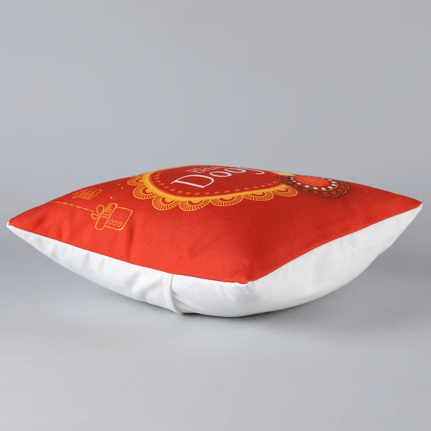 Elegant Bhai Dooj Celebration Cushion with Vibrant Design