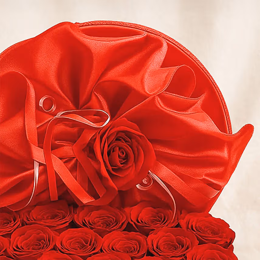 20 Red Roses in Red Box