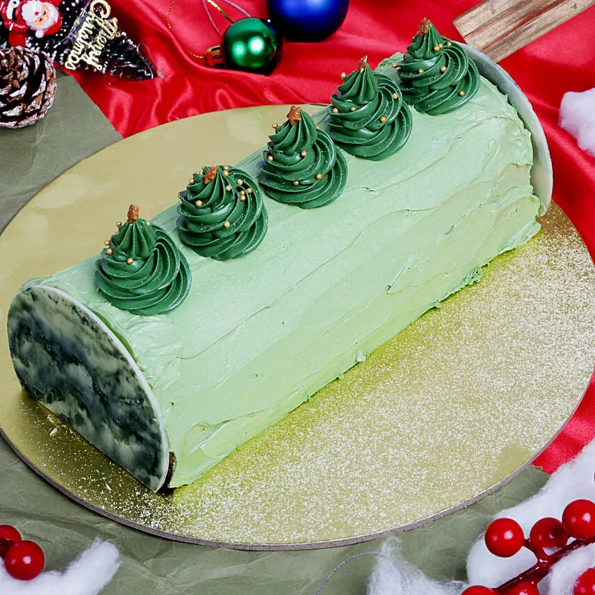 Christmas Chocolate Log Cake