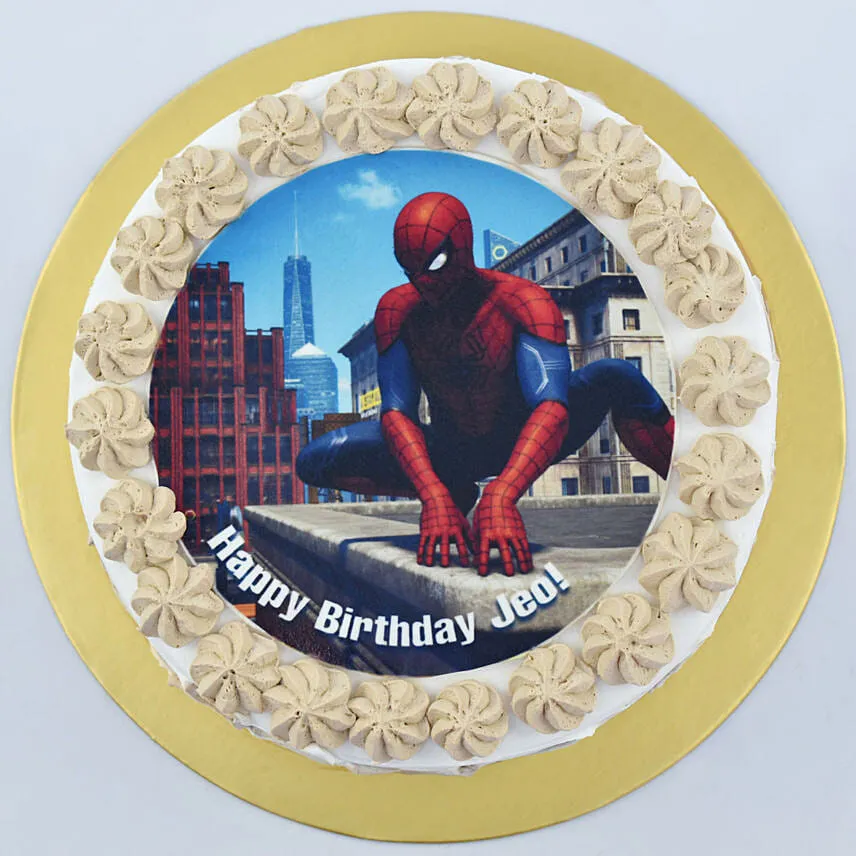 Spiderman Birthday Marble Cake 8 Portion
