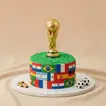 World Cup and Flags Chocolate Cake - 1 Kg