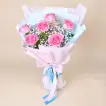 Elegant Pink Rose Bouquet with Delicate Baby's Breath