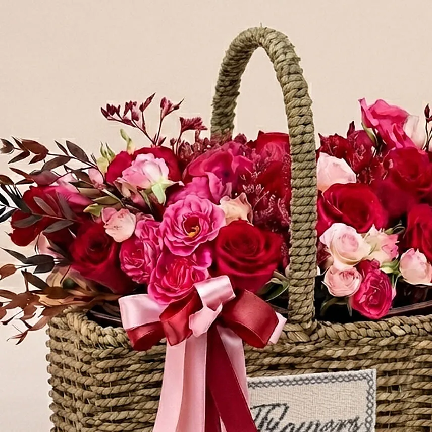Basket of Love Roses
