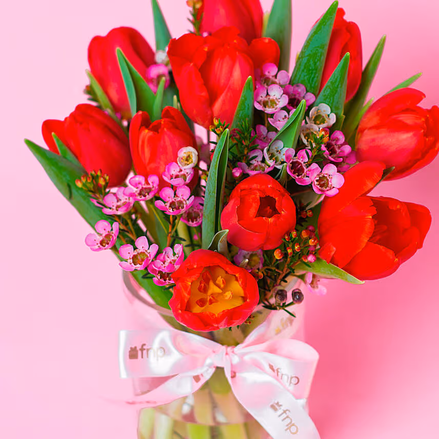 Gracious Tulips Vase for Valentine