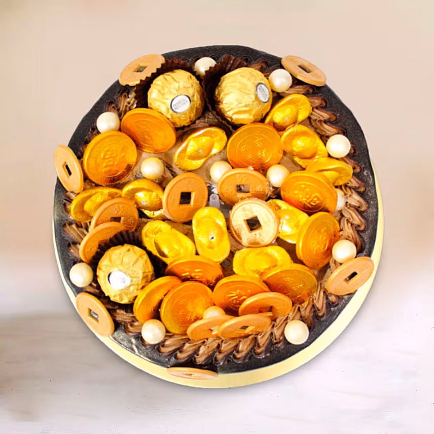 Chocolate Ganache Money Pulling Cake 50$ Inside