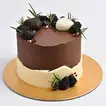 Deluxe Heartfelt Chocolate Cake with Berries & Cream