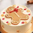 Festive Gingerbread Man Chocolate Holiday Cake