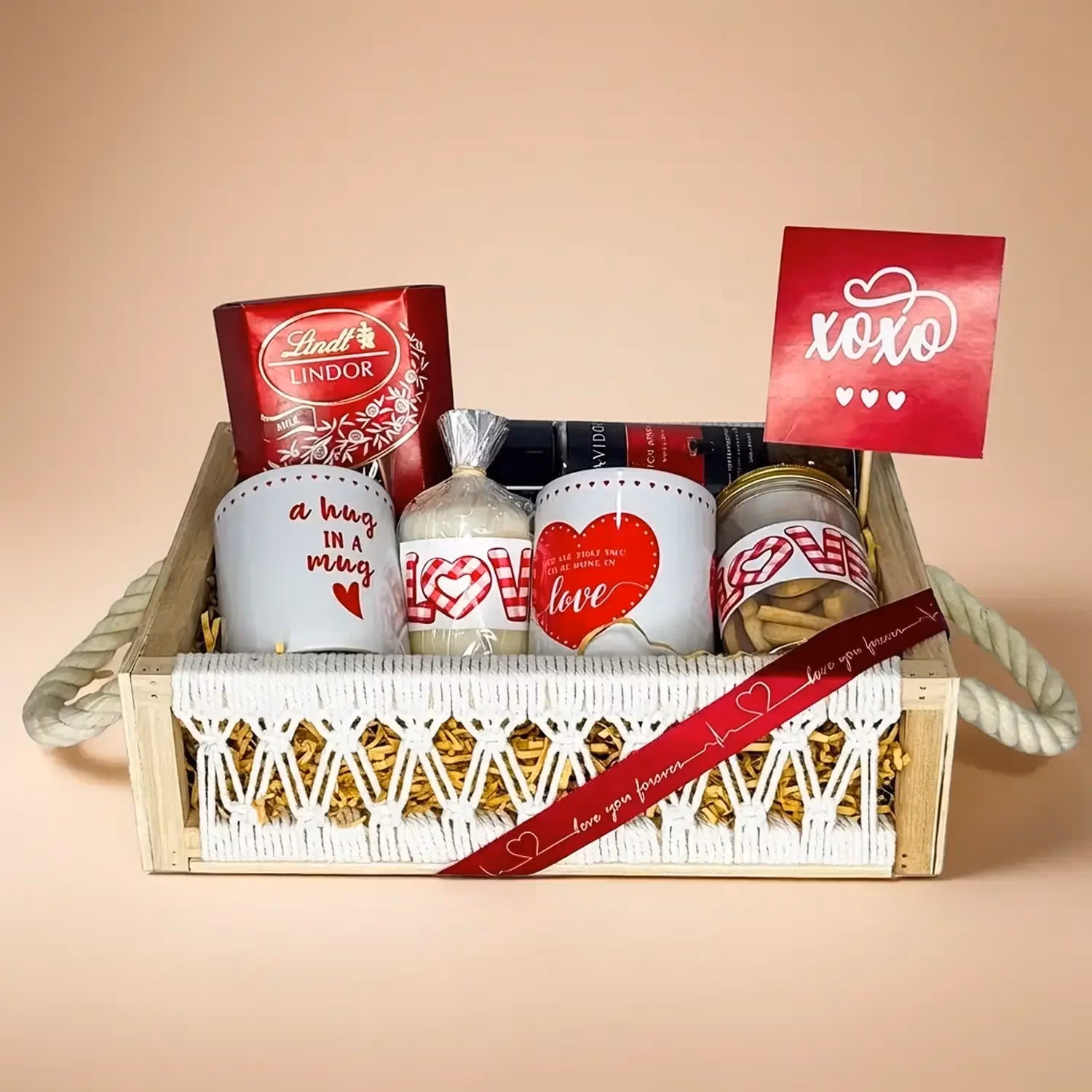 Deluxe Valentine’s Day Gift Hamper Tray with Chocolates, Mugs & More