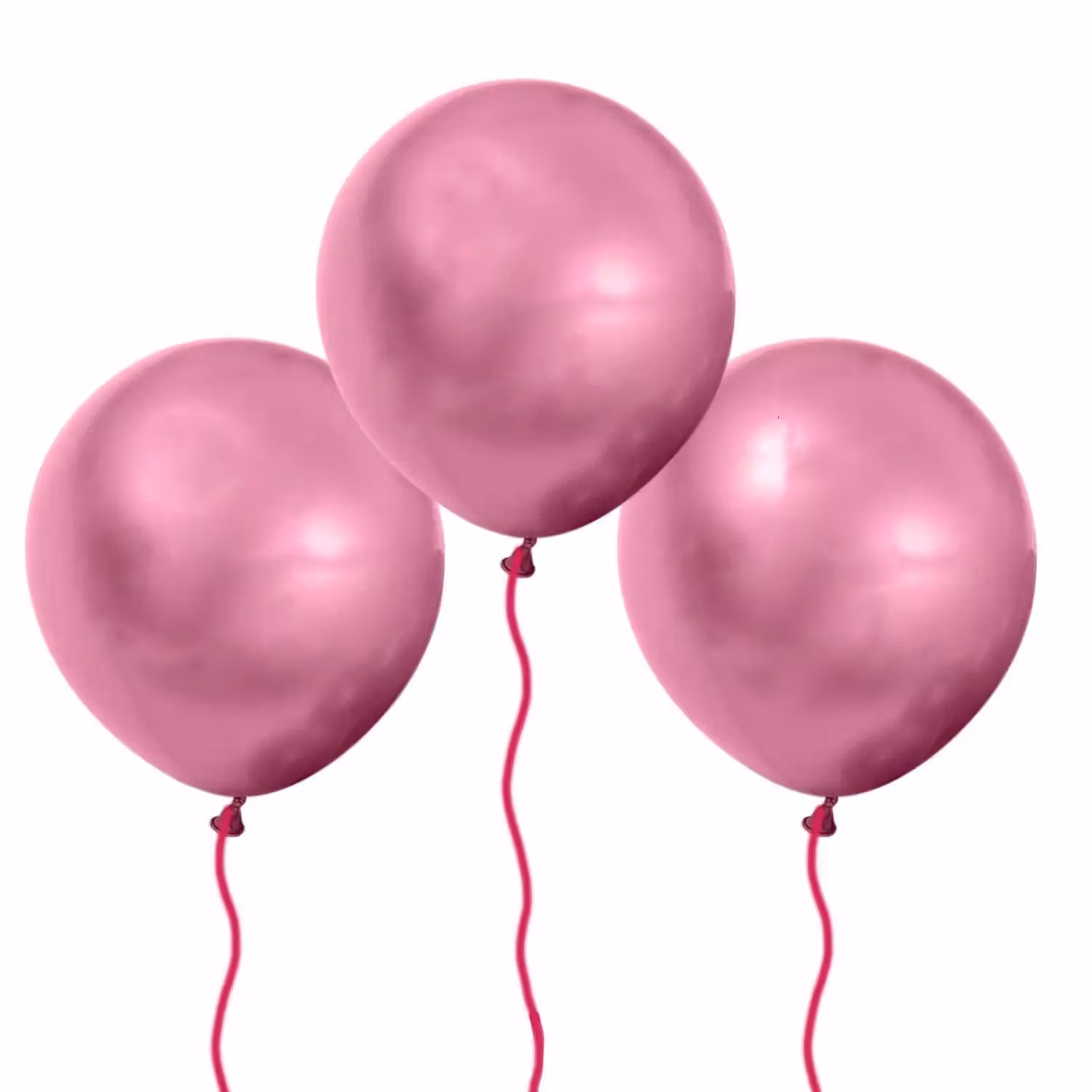 Elegant Set of 3 Pink Helium Balloons - Perfect for Any Celebration