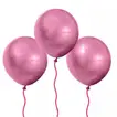 Elegant Set of 3 Pink Helium Balloons - Perfect for Any Celebration