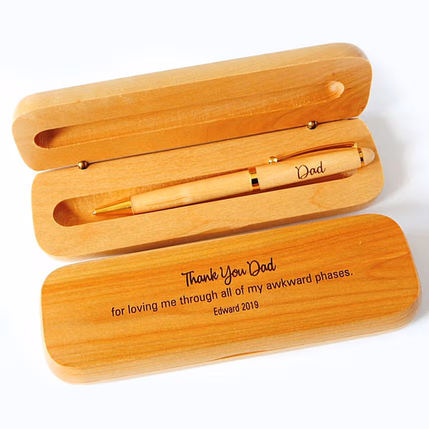 Personalised Engraved Wooden Pen For Dad