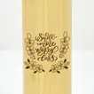 Eco-Friendly Engraved Bamboo Water Bottle - Smile More Worry Less
