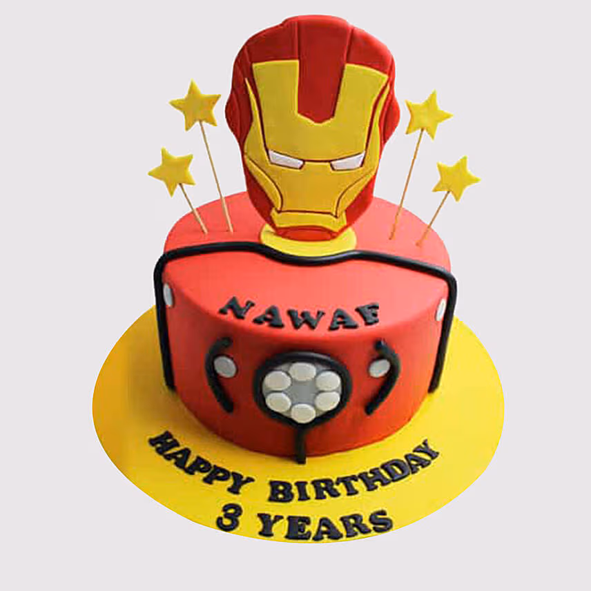 Iron Man Logo Starry Truffle Cake