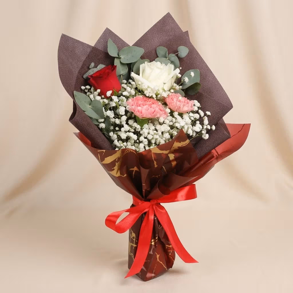 Rosy Carnation Delight Bouquet