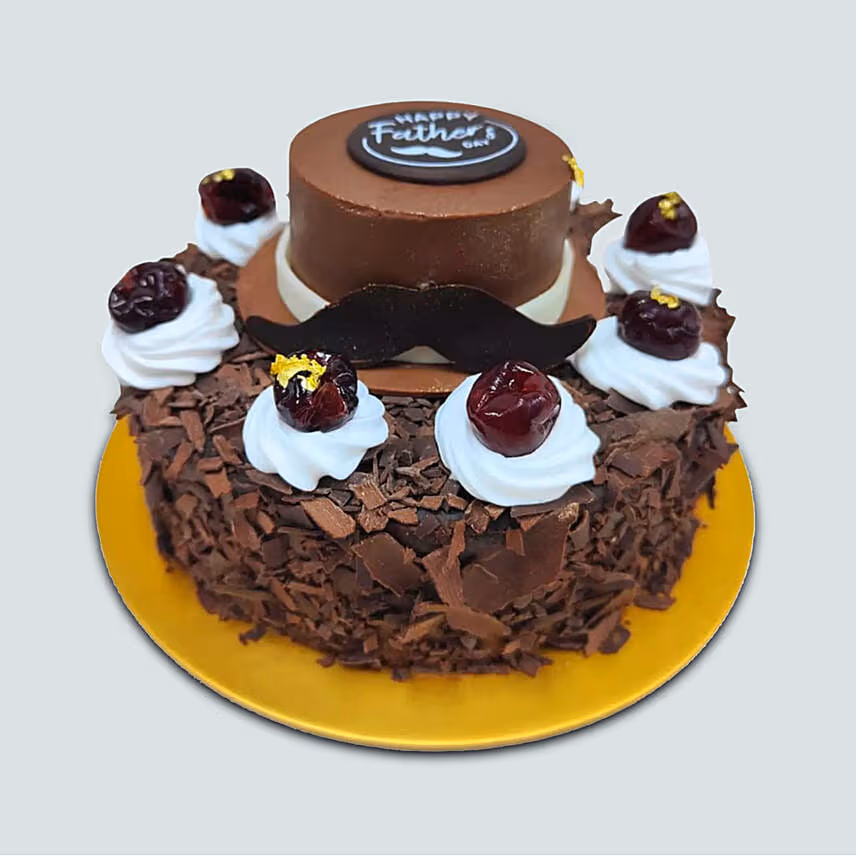 Happy Father's Day Black Forest Cake With vauve Clicquot