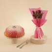 Purple Tulip Bouquet For Mom - With Jewelries