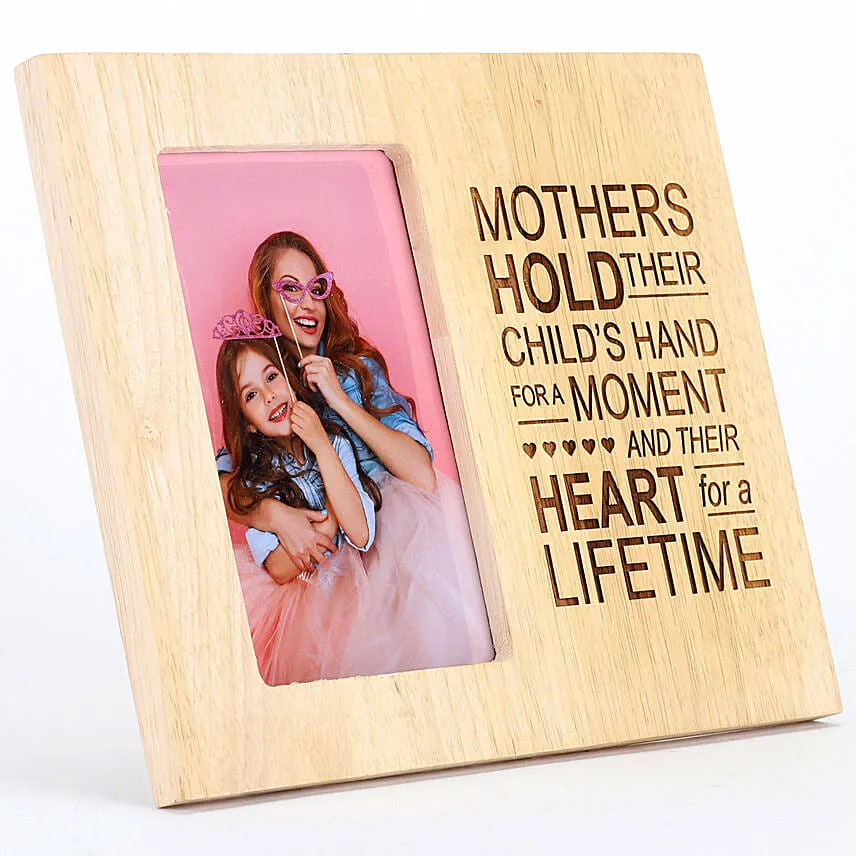 Mothers Hold Heart For A Lifetime Photo Frame