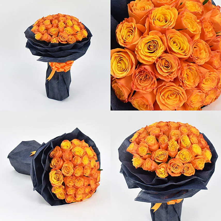 35 Orange Roses Bouquet
