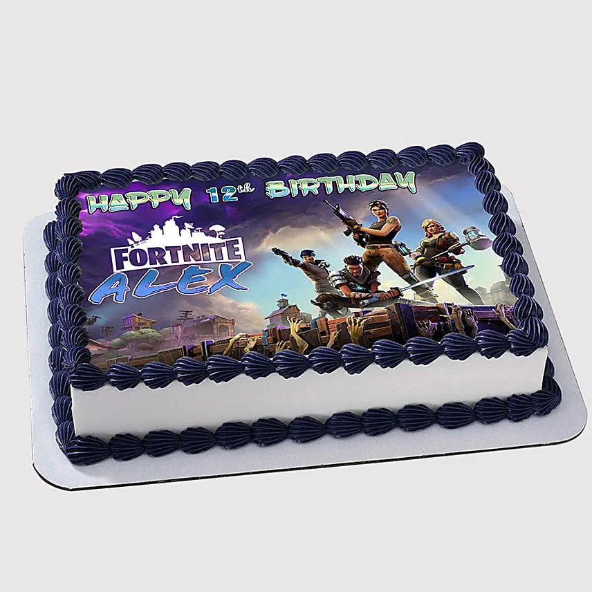 Fortnite Birthday Truffle Photo Cake