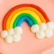 Delightful Rainbow on Pink Cake - Chocolate