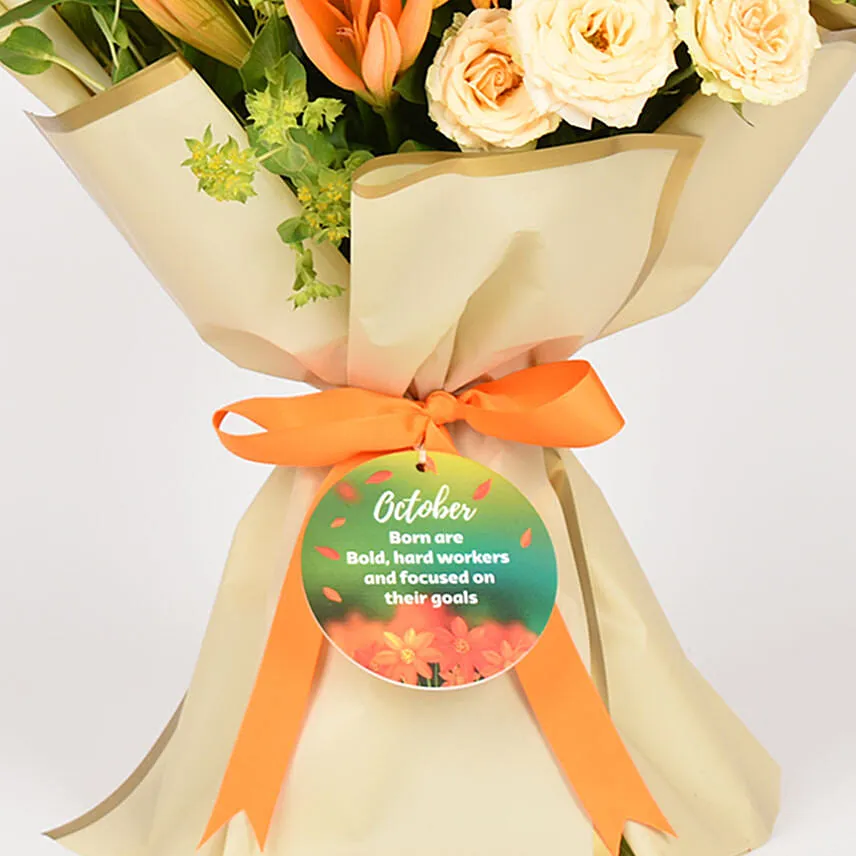 Octuber Birthday Flower Bouquet