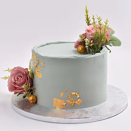 Elegant Love You Forever Rose Cake - Chocolate Delight