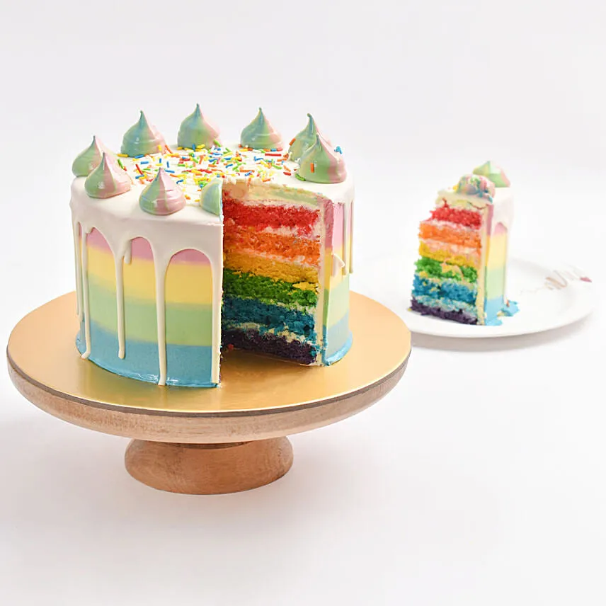 Delicious Rainbow Marble Cake 12 Portion