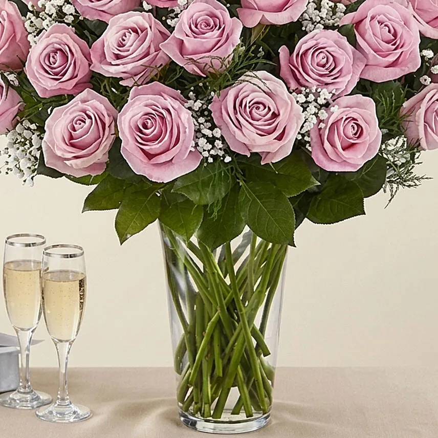 Bunch of 50 Gorgeous Pink Roses