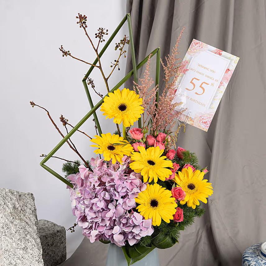 55th Birthday Flowers Arrangement
