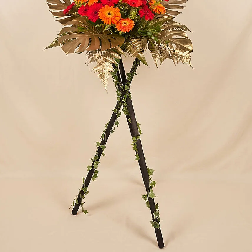 Fortune Cat Congratulations Flower Stand