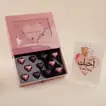 شوكولاتة قلوب آني وداني مع ديكور أحبك