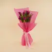 Purple Tulip Bouquet with Chocolate For Mom