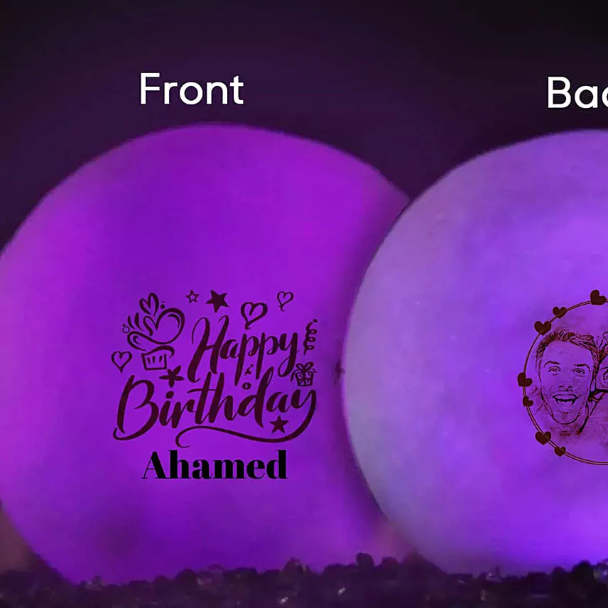 Happy Birthday Luminous Lamp with Engraving 10cm