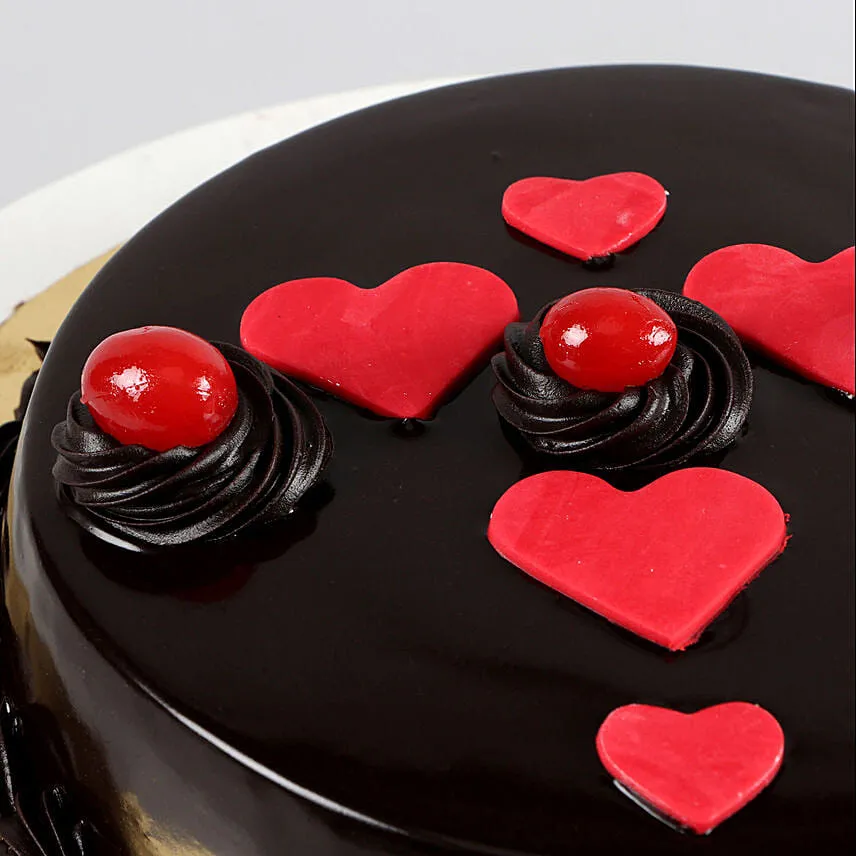 Red Hearts Truffle Cake 1.5 Kg